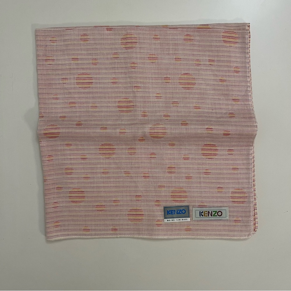Kenzo Paris Vintage Polka Dot Handkerchief / Pocket Square - Picture 4 of 7